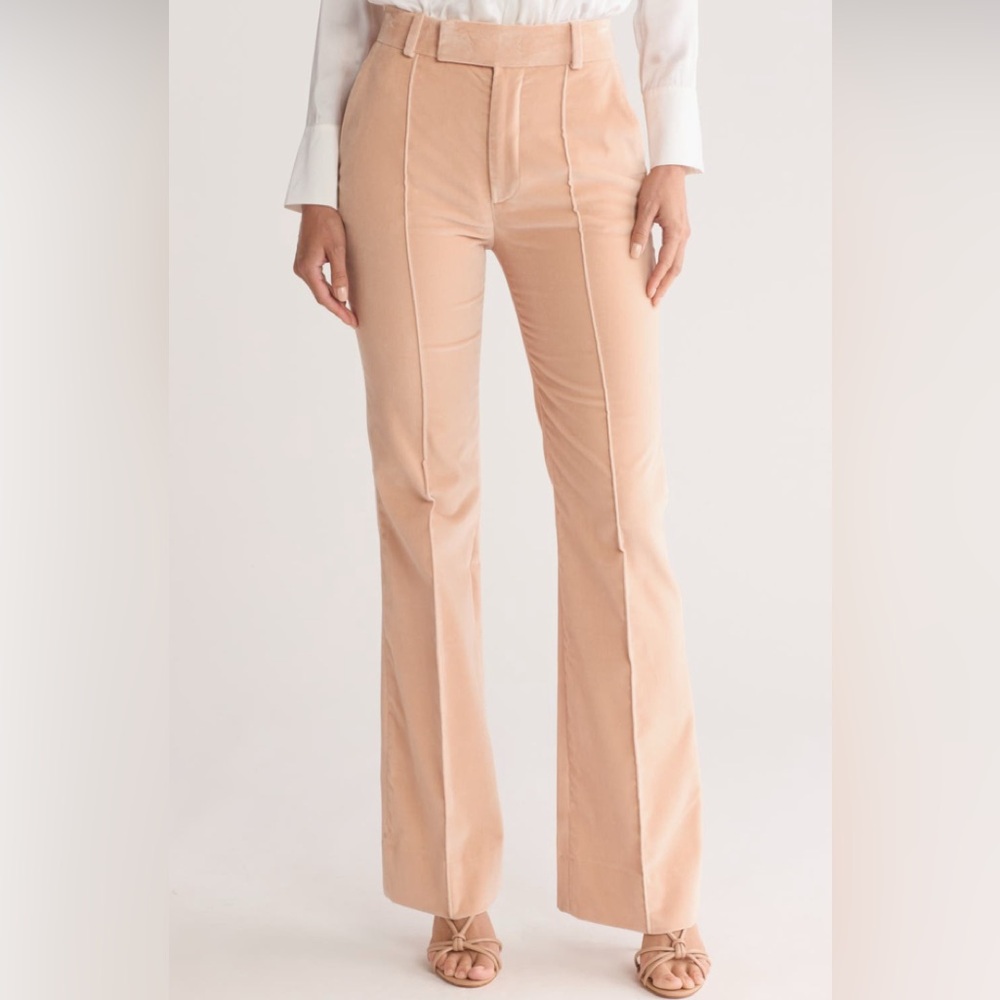 Frame The Slim Stacked Velvet Trouser